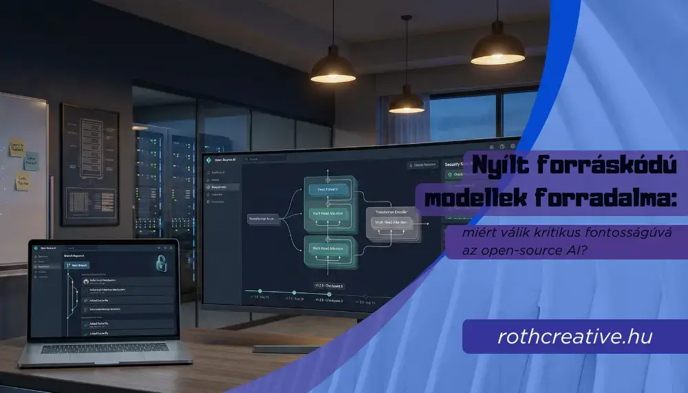 Nyílt forráskódú modellek forradalma: miért válik kritikus fontosságúvá az open-source AI? 1 rothcreative - Nyílt forráskódú modellek forradalma miért válik kritikus fontosságúvá az open-source AI