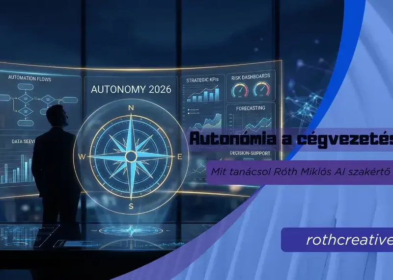 rothcreative - Autonómia a cégvezetésben Mit tanácsol Róth Miklós AI szakértő 2026-ra