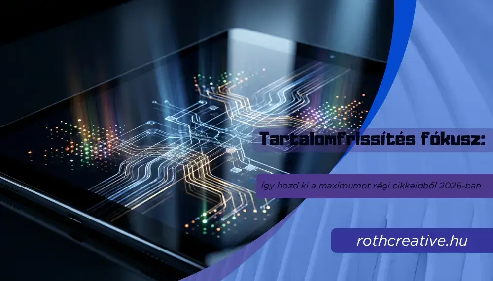 rothcreative - Tartalomfrissítés fókusz Így hozd ki a maximumot régi cikkeidből 2026-ban