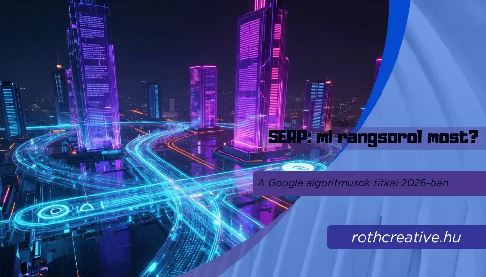 SERP: mi rangsorol most? – A Google algoritmusok titkai 2026-ban 1 rothcreative - SERP mi rangsorol most – A Google algoritmusok titkai 2026-ban