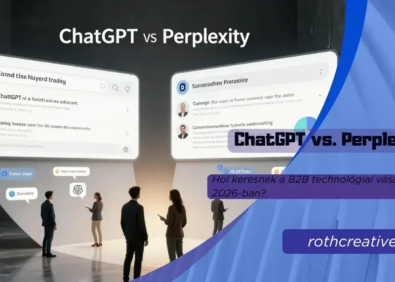 ChatGPT vs. Perplexity: Hol keresnek a B2B technológiai vásárlók 2026-ban? 1 rothcreative - ChatGPT vs. Perplexity Hol keresnek a B2B technológiai vásárlók 2026-ban