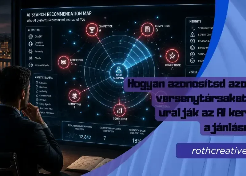Hogyan azonosítsd azokat a versenytársakat, akik uralják az AI keresési ajánlásokat? 2 rothcreative - Hogyan azonosítsd azokat a versenytársakat, akik uralják az AI keresési ajánlásokat